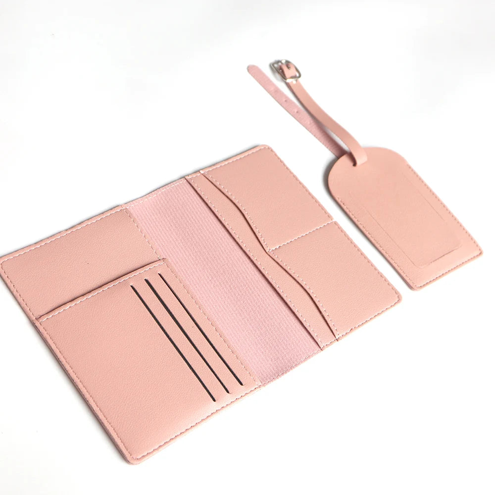 Personalisiertes Reisepass-Cover-Set – Mit Namensgravur – Stilvolles & praktisches Reiseaccessoire