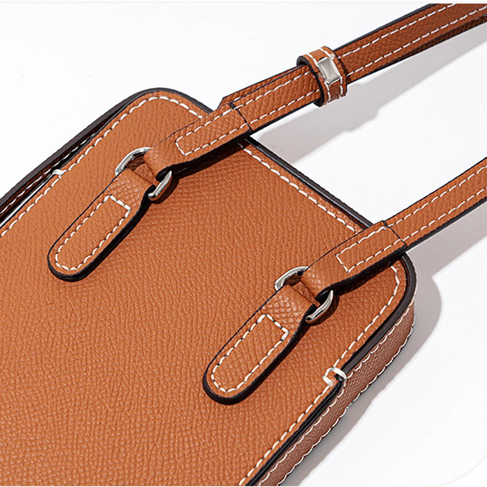 Luxuriöse Handytasche für Frauen aus Echtleder – Personalisiert mit Namensgravur – Stilvolles Crossbody-Accessoire