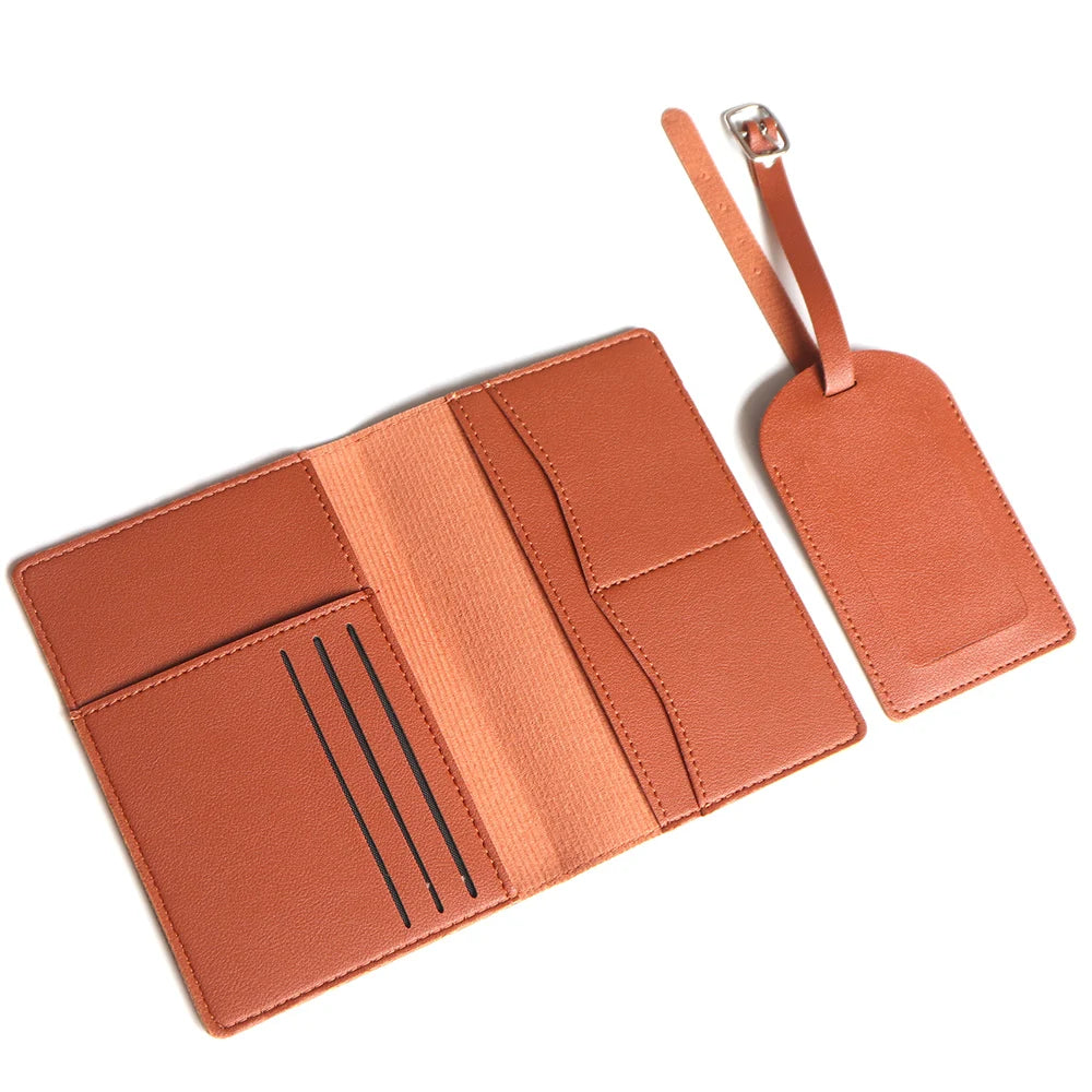 Personalisiertes Reisepass-Cover-Set – Mit Namensgravur – Stilvolles & praktisches Reiseaccessoire