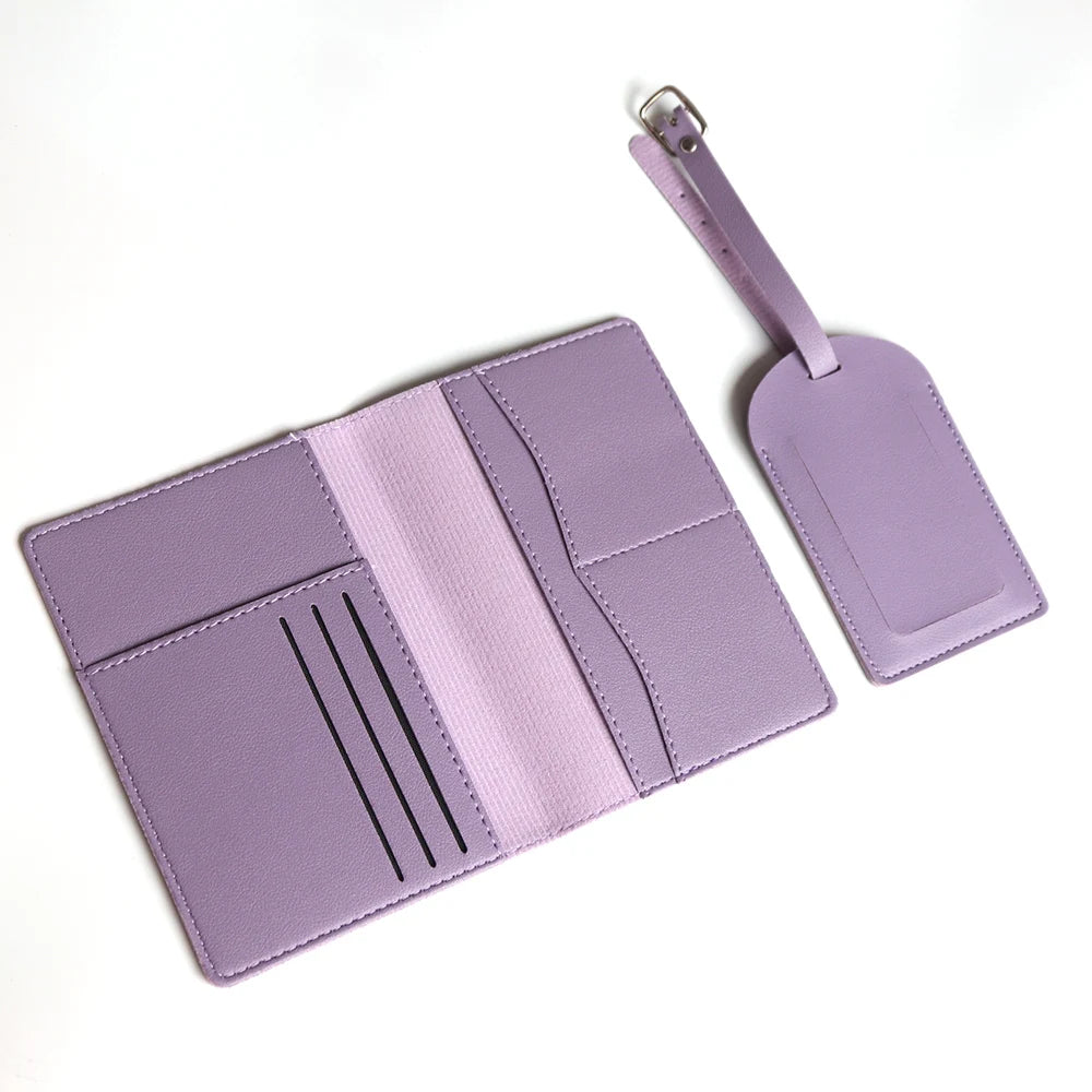 Personalisiertes Reisepass-Cover-Set – Mit Namensgravur – Stilvolles & praktisches Reiseaccessoire