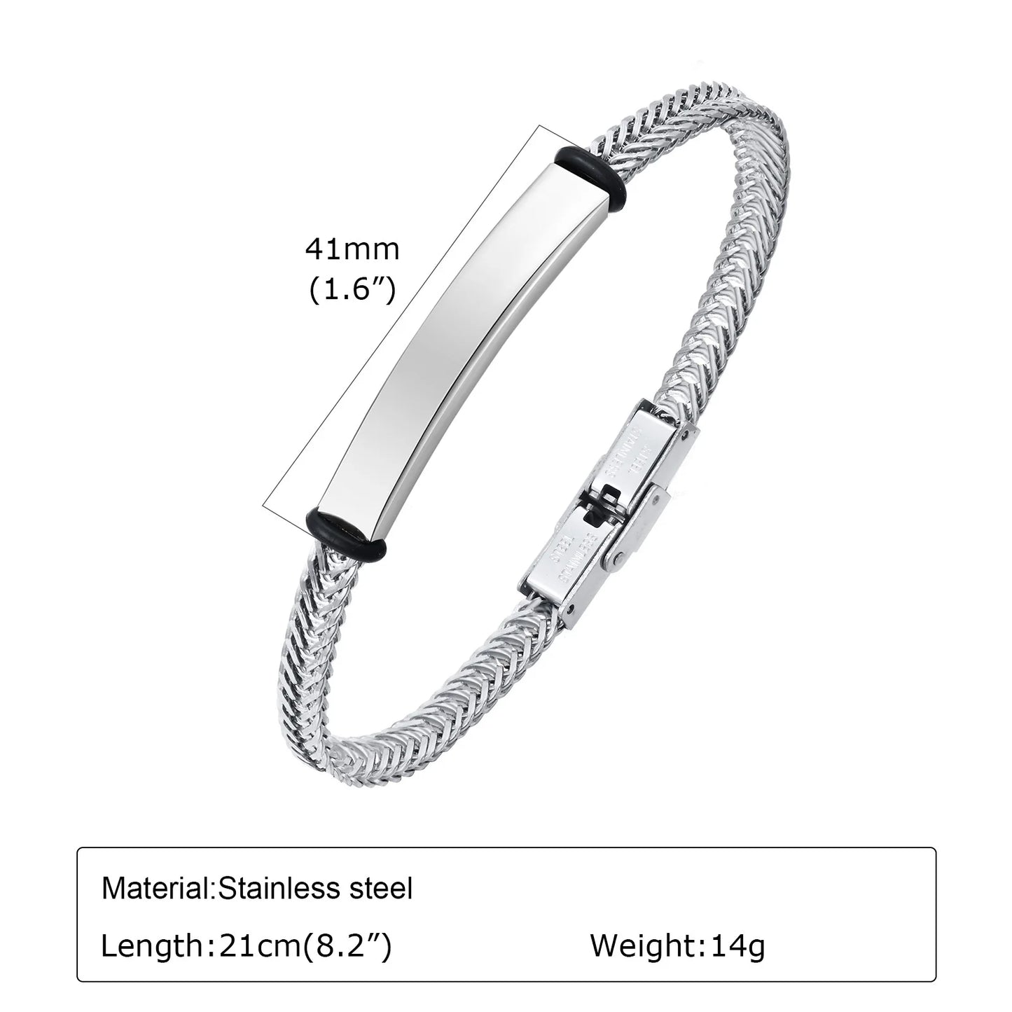 Personalisierte Armband Franco-Fuchsschwanzkette für Männer und Frauen