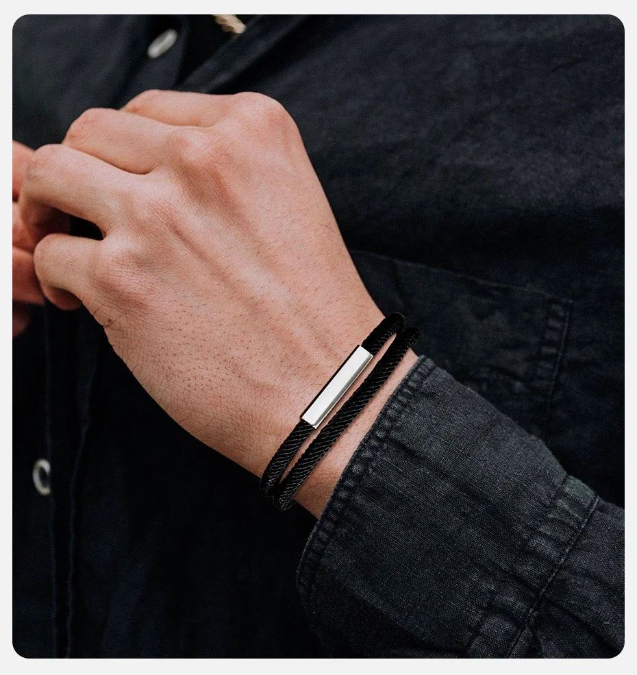 Personalisierbare Milan-Seilketten-Armband für Männer und Frauen
