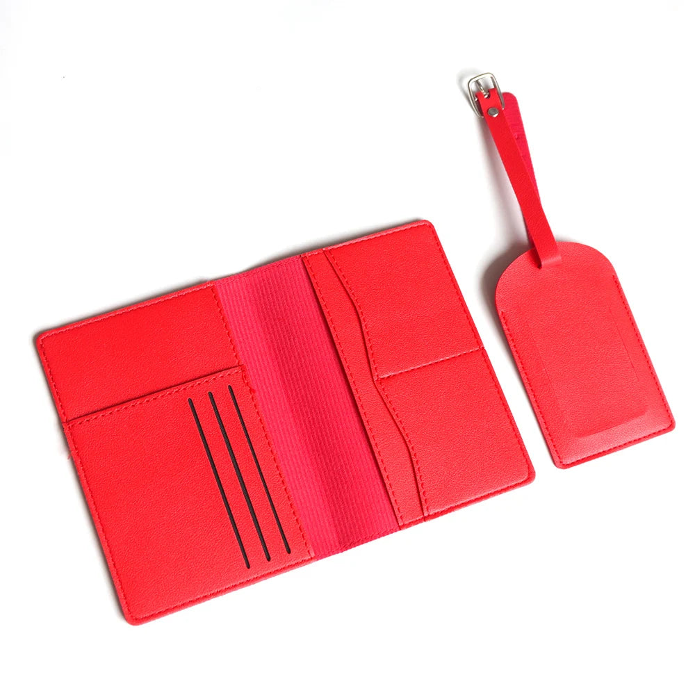 Personalisiertes Reisepass-Cover-Set – Mit Namensgravur – Stilvolles & praktisches Reiseaccessoire