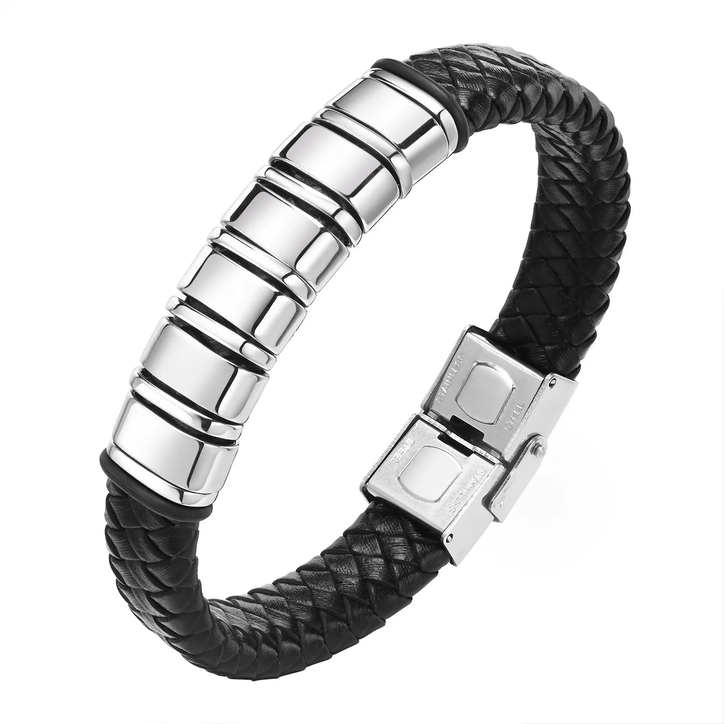 Personalisierte Leder-Seilketten-Armband für Männer, individuell mit 2–6 Namen