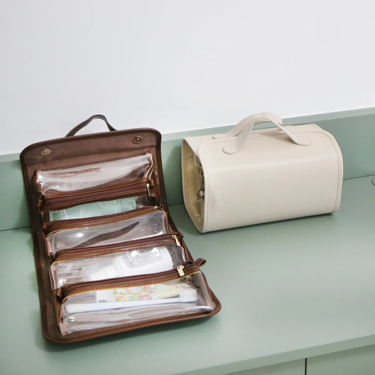 Personalisiertes Reise-Kosmetiktaschen-Set – Wasserdichtes & abnehmbares Make-up-Organizer-Set für Frauen