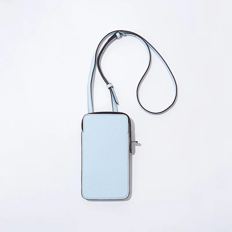 Luxuriöse Handytasche für Frauen aus Echtleder – Personalisiert mit Namensgravur – Stilvolles Crossbody-Accessoire