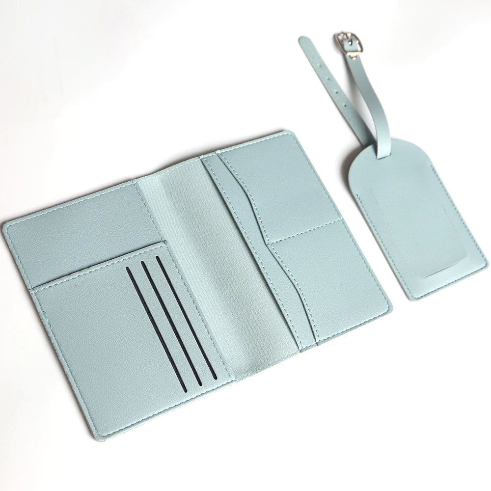Personalisiertes Reisepass-Cover-Set – Mit Namensgravur – Stilvolles & praktisches Reiseaccessoire