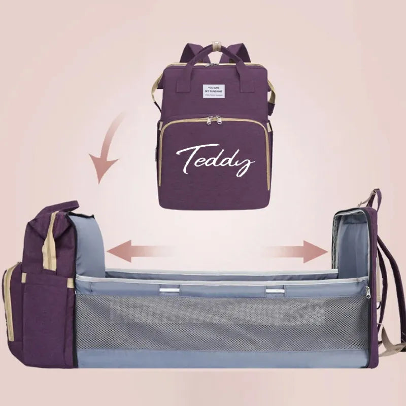 Personalisiertes, faltbares Mommy-Bag – Leichter Rucksack mit großem Fassungsvermögen für unterwegs