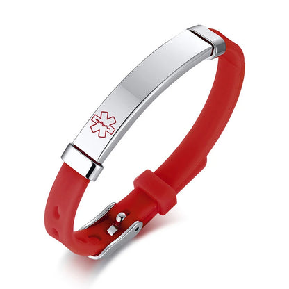 Personalisierbare ID-Armbänder für Jungen und Mädchen, aus weichem Silikon und Edelstahl