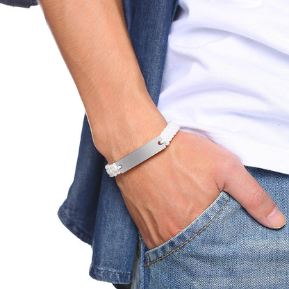 Seilketten-Armband mit personalisiertem Namen und Längenverstellbarkeit