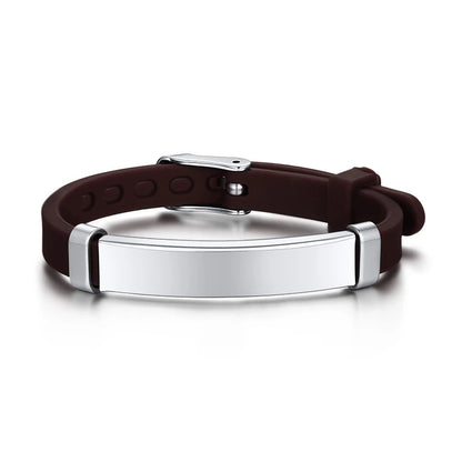 Personalisierbare ID-Armbänder für Jungen und Mädchen, aus weichem Silikon und Edelstahl