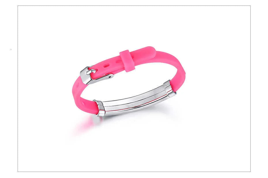 Personalisierbare ID-Armbänder für Jungen und Mädchen, aus weichem Silikon und Edelstahl