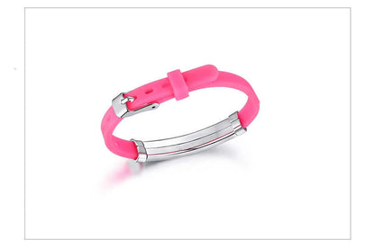 Personalisierbare ID-Armbänder für Jungen und Mädchen, aus weichem Silikon und Edelstahl