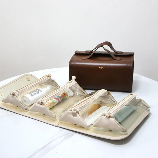 Personalisiertes Reise-Kosmetiktaschen-Set – Wasserdichtes & abnehmbares Make-up-Organizer-Set für Frauen