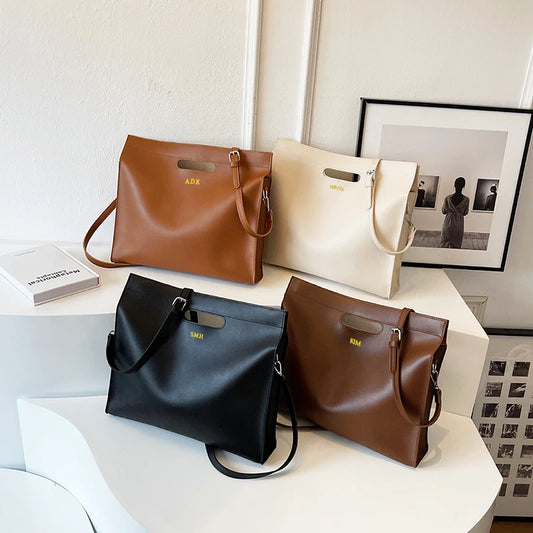 Luxuriöse Laptop-Tasche für Frauen – Personalisiert mit Namensgravur – mit viel Stauraum