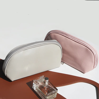 Reise-Kosmetiktasche mit gravierten Buchstaben, personalisierte PU-Ledertasche, große Kapazität