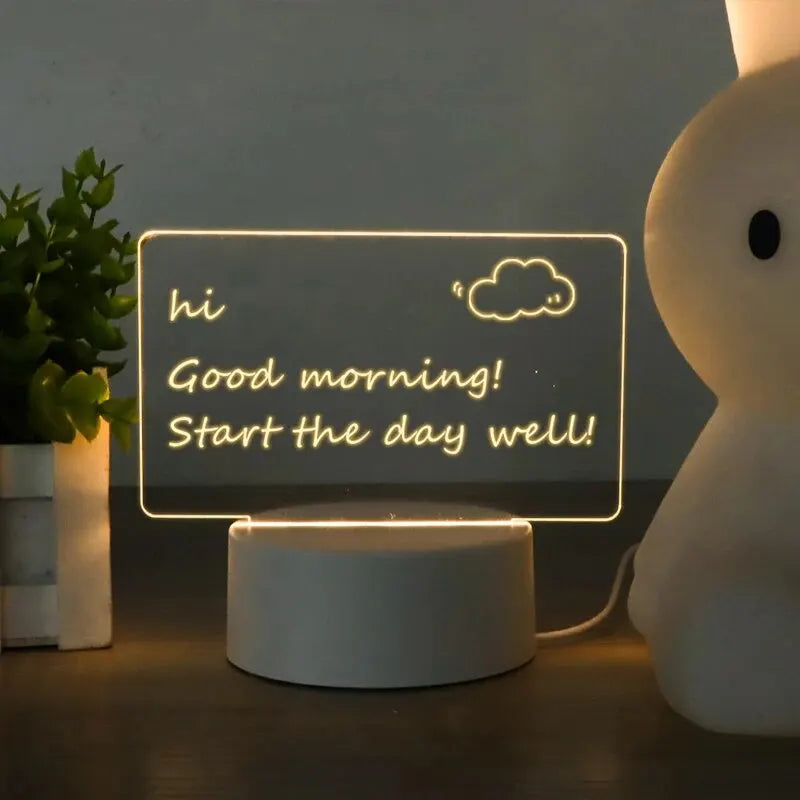 Kreative LED-Schreibtafel – Desk-Lampe mit personalisierbarer Nachricht