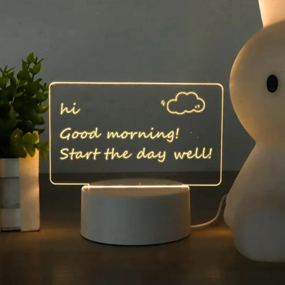Kreative LED-Schreibtafel – Desk-Lampe mit personalisierbarer Nachricht