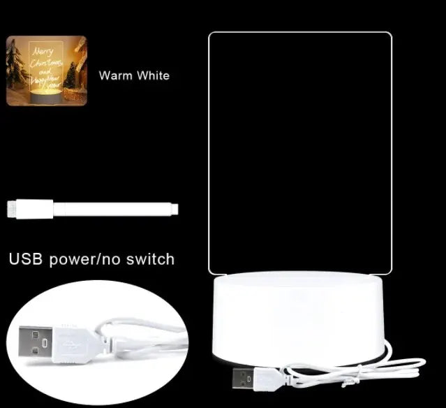 Kreative LED-Schreibtafel – Desk-Lampe mit personalisierbarer Nachricht