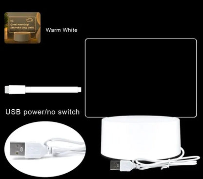 Kreative LED-Schreibtafel – Desk-Lampe mit personalisierbarer Nachricht