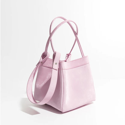 Luxuriöse Damen Bucket Handtasche aus Seide & Wildleder mit Schultergurt – Personalisierbar mit Namen