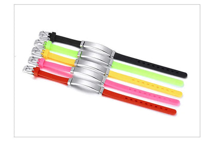 Personalisierbare ID-Armbänder für Jungen und Mädchen, aus weichem Silikon und Edelstahl