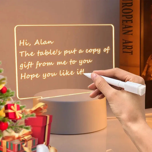 Kreative LED-Schreibtafel – Desk-Lampe mit personalisierbarer Nachricht