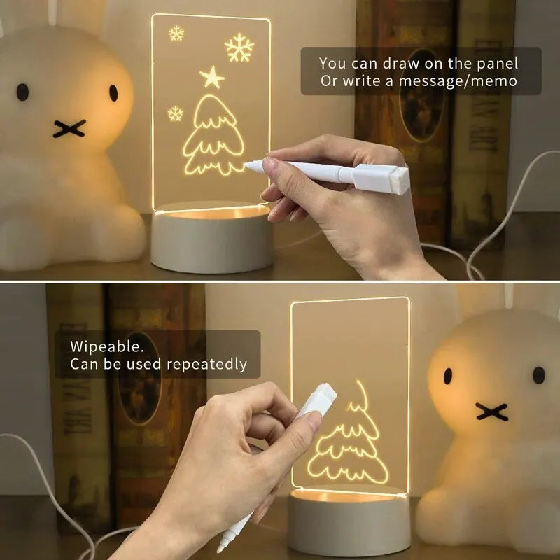 Kreative LED-Schreibtafel – Desk-Lampe mit personalisierbarer Nachricht