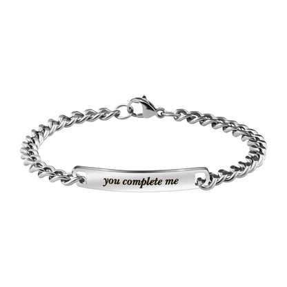 Personalisierbares Paar-Armband für Verliebte – Edelstahl mit Gravur als Set