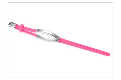 Personalisierbare ID-Armbänder für Jungen und Mädchen, aus weichem Silikon und Edelstahl