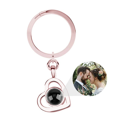 Personalisierter Foto-Projektions-Schlüsselanhänger in 3 Designs –  für Jahrestage & Erinnerungsgeschenke