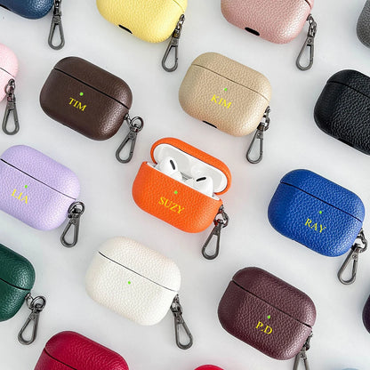 Airpod Pro 4 Etui aus PU-Leder – Mit Namens- oder Initialengravur – Stilvoll und kreativ