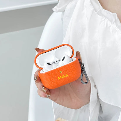 Airpod Pro 4 Etui aus PU-Leder – Mit Namens- oder Initialengravur – Stilvoll und kreativ