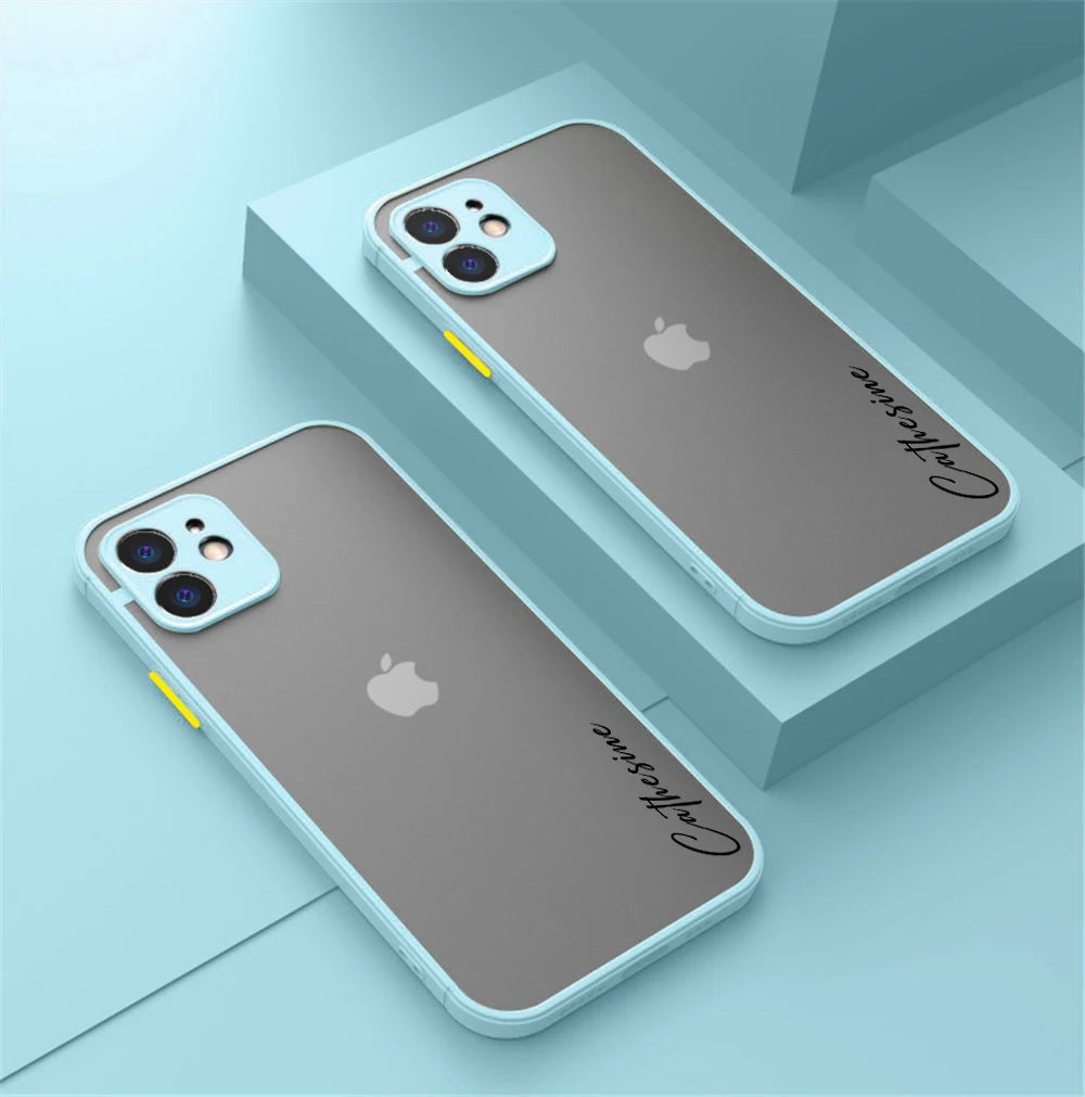 Personalisiertes iPhone-Hülle – Stoßfestes Silikon-Cover mit Namensgravur für iPhone 12, 13, 14, 15 (Pro, Max)
