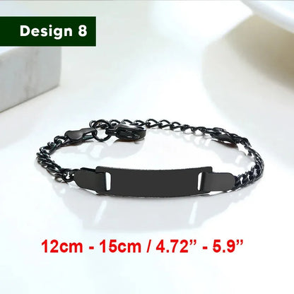Armband für Baby-Mädchen und Junge, aus Edelstahl, längenverstellbar mit Namensgravur