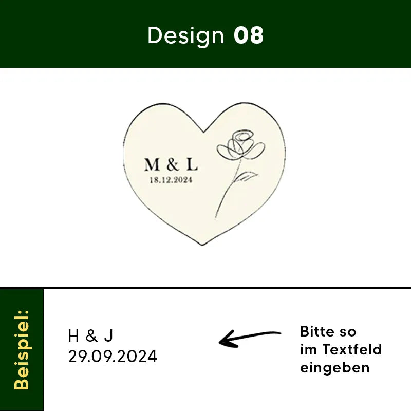 Herzförmige Holz-Ringschachtel – Stilvolle Aufbewahrung mit Gravur