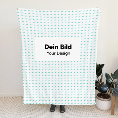 Personalisierte Kuscheldecke aus Flausch-Flanell Vlies – weich, warm und individuell