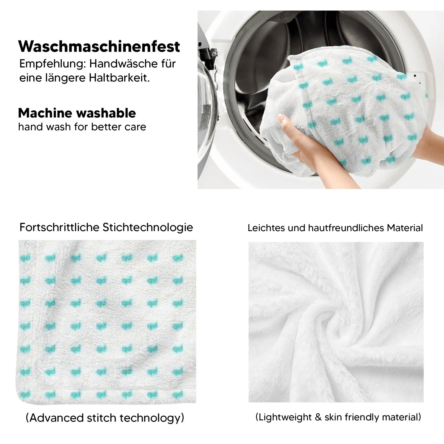 Personalisierte Kuscheldecke aus Flausch-Flanell Vlies – weich, warm und individuell