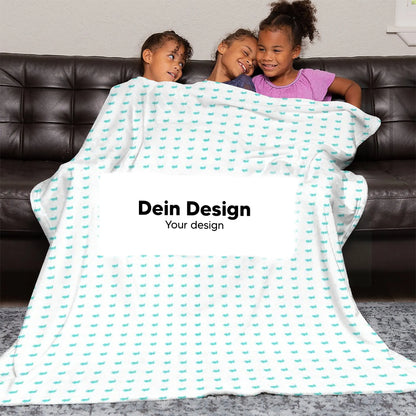 Personalisierte Kuscheldecke aus Flausch-Flanell Vlies – weich, warm und individuell