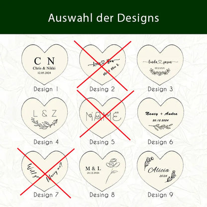 Herzförmige Holz-Ringschachtel – Stilvolle Aufbewahrung mit Gravur