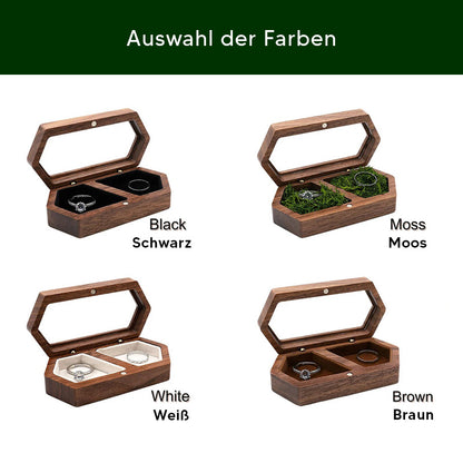 Ringschachtel aus Walnussholz – Gravur für Verlobung, Hochzeit oder Jubiläum