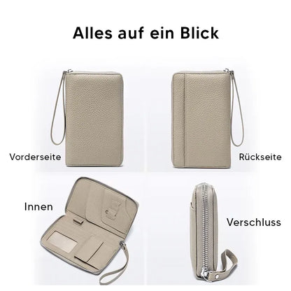 Personalisiertes Reisepass-Portemonnaie aus echtem Leder – Mit Namensgravur und RFID-Schutz