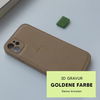 Personalisiertes iPhone-Hülle mit Namensgravur – Leder-Design für iPhone