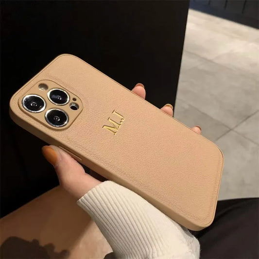 Personalisiertes iPhone-Hülle mit Namensgravur – Leder-Design für iPhone